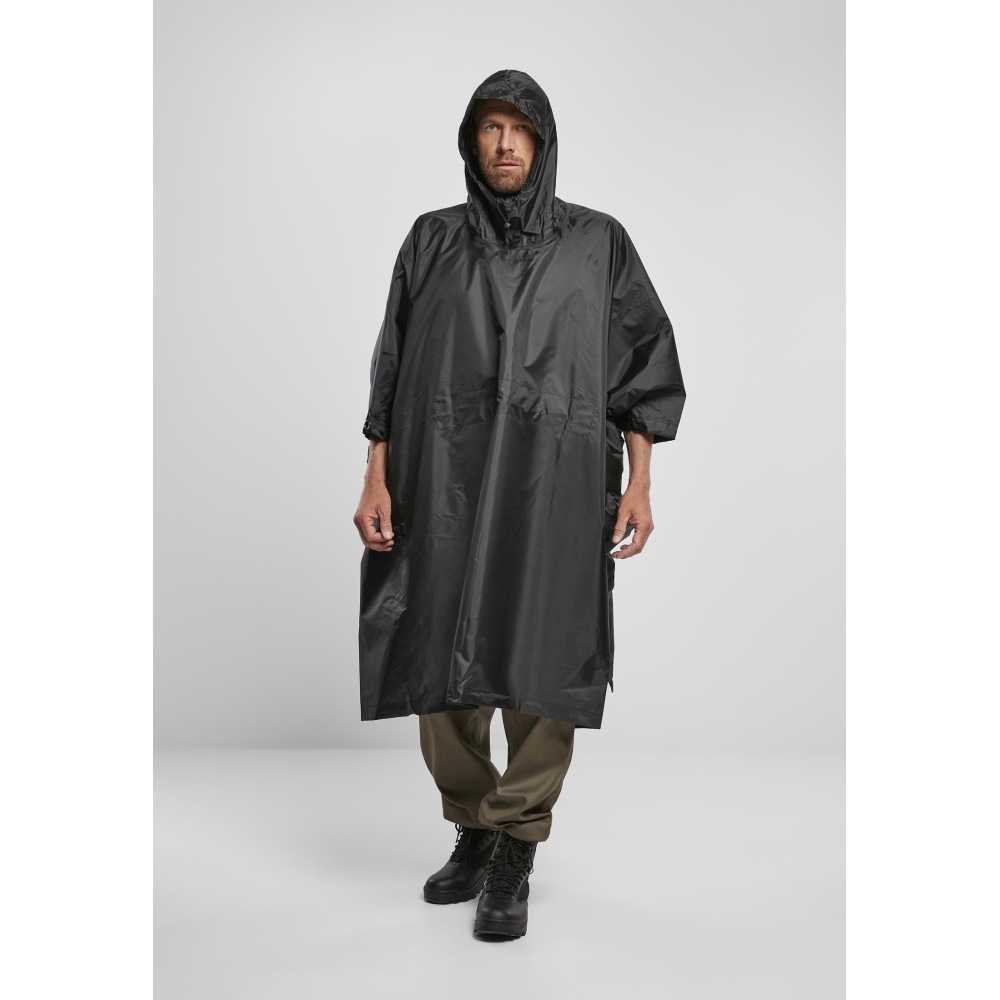 Brandit Brandit Ripstop Poncho black one size Rain poncho One size Black Attitude Europe